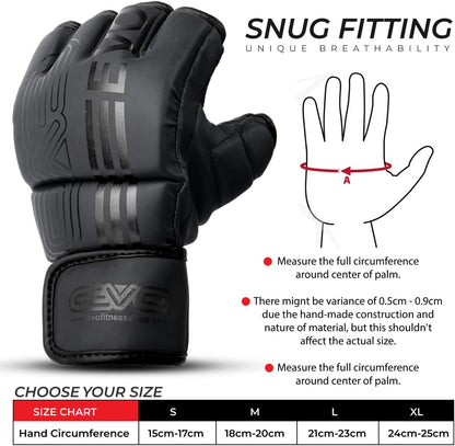 EVO Fitness Predator Series Black MMA Gloves