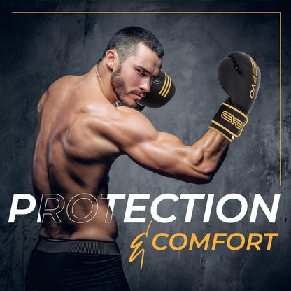 EVO Fitness Predator Series Golden Boxing Gloves