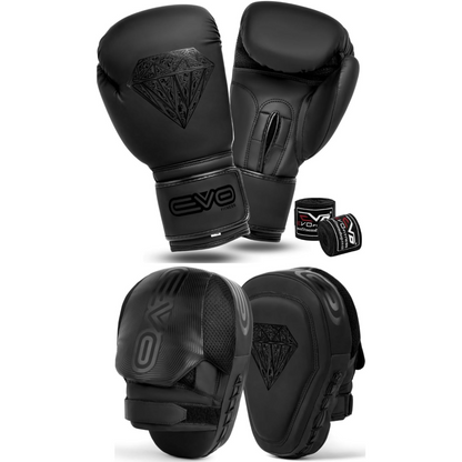 EVO Fitness Diamond Boxing Gloves and Focus Pads Deal