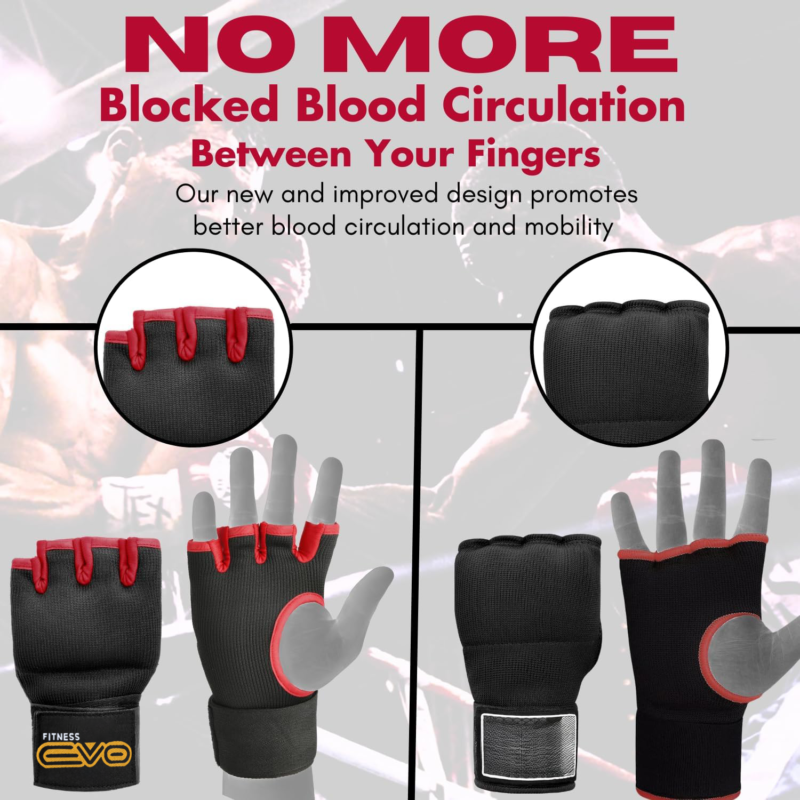 EVO Fitness Gel Boxing Hand Wraps Inner Gloves